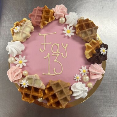 'taart met wafels'