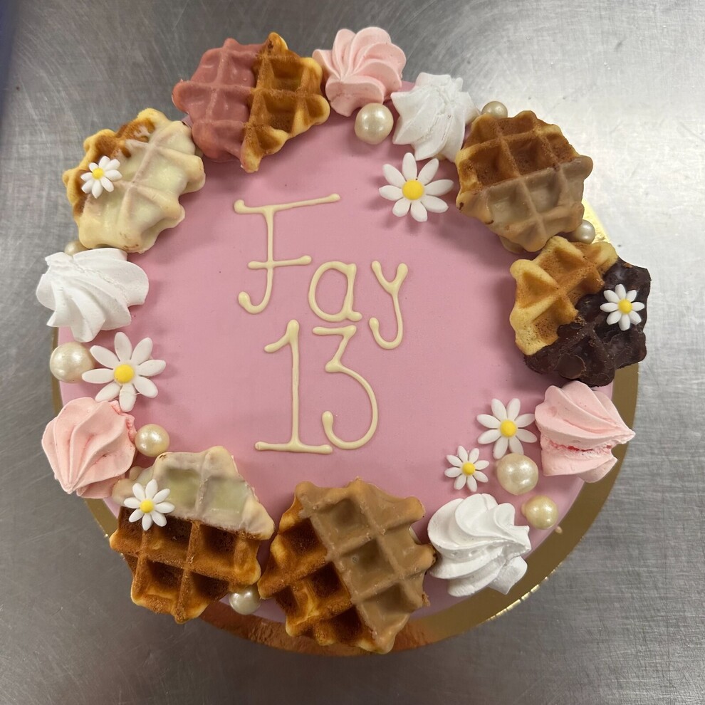 'taart met wafels'